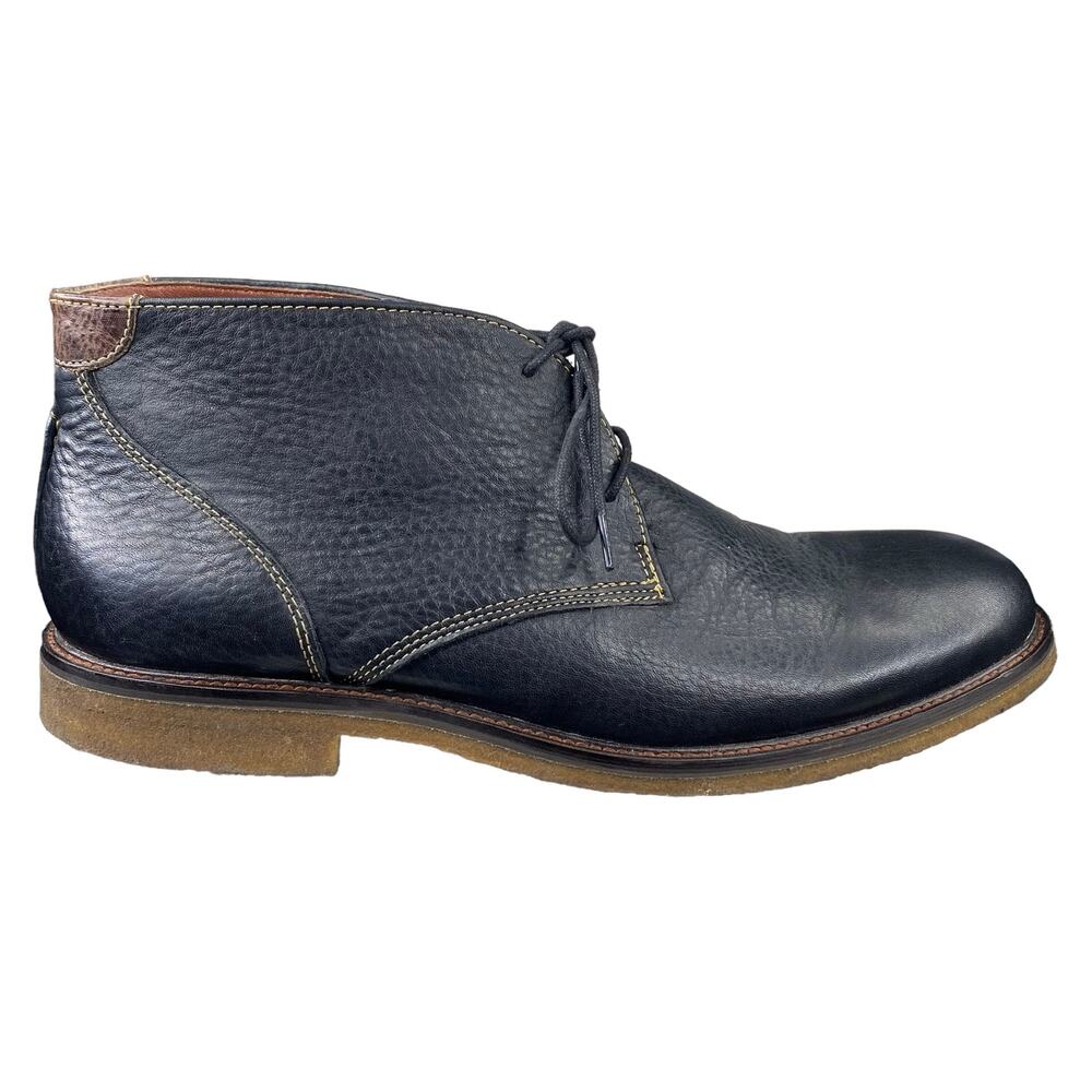 Johnston & Murphy Copeland Black Leather Chukka Boots Size 11.5